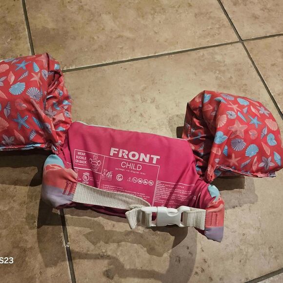 Pink Starfish Puddle Jumper Life Jacket 30-50 LB - Picture 2 of 3